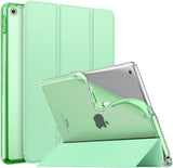 MoKo Case for New iPad 9th/8th/7th Gen Case (2021/2020/2019), Soft TPU Translucent Frosted Back Cover Slim Shell Protective Case with Stand for iPad 10.2 inch,Auto Wake/Sleep,Green