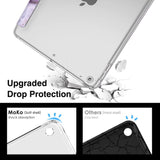 MoKo iPad 10.2 Case for iPad 9th Generation 2021/ iPad 8th Generation 2020/ iPad 7th Gen 2019, Soft Frosted Back Cover Slim Shell Case with Stand for iPad 10.2 inch,Auto Wake/Sleep, Purple Marble