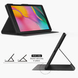 MoKo Case Fit Samsung Galaxy Tab A 8.0 T290/T295 2019 Without S Pen Model, Premium Light Weight Stand Folio Shock Proof Cover Case for Galaxy Tab A 8.0 T290/T295 2019 Tablet, Denim Gray