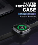 MoKo 3-PACK Screen Protector Case Compatible with Fitbit Versa 3/Sense, TPU Plated Bumper Shell Full Cover Protective Case with TPU Screen Protector, Black/Gray/Clear