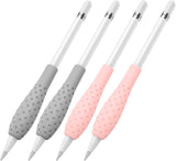 MoKo [3 Pack Silicone Grip Holder Ergo Protective Sleeve Cover Case Accessories Compatible with Apple Pencil 1st / 2nd Generation, Gray, Pink & Gem Green