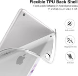 MoKo iPad 10.2 Case for iPad 9th Generation 2021/ iPad 8th Generation 2020/ iPad 7th Gen 2019, Soft Frosted Back Cover Slim Shell Case with Stand for iPad 10.2 inch,Auto Wake/Sleep, Purple Marble