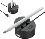 MoKo Charging Stand Adapter Compatible Apple Pencil 1st Generation, iPad Pencil Charger Apple Pen Holder Charging Dock Station with Display Screen USB Port Fit iPad 9th/8th/Pro/Air/Mini,GradientPurple
