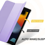 MoKo iPad 10.2 Case for iPad 9th Generation 2021/ iPad 8th Generation 2020/ iPad 7th Generation 2019, Slim Stand Hard Back Shell Smart Cover Case for iPad 10.2 inch, Auto Wake/Sleep, Spring Lilac