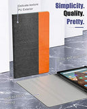 MoKo Case for All-New Fire HD 10 Tablet (7th / 9th Generation, 2017/2019 Release) - Lightweight Stand Folio Shockproof Cover Protector with Auto Wake/Sleep for Fire HD 10.1 Inch, Dark Gray & Orange