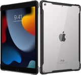 MoKo Case Fit New iPad 9th Generation 2021/iPad 10.2 2020/2019, Anti-Scratch Transparent Hard PC Clear Back,Shock Absorption Flexible TPU Soft Edge Bumper Slim Protective Case for iPad 10.2, Black