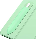MoKo Pencil Case Holder Sticker Fit Apple Pencil 1st/2nd Generation, Elastic Pencil Pouch PU Leather Adhesive Sleeve Fit iPad 9th/8th Gen, iPad Air 5/4, iPad Pro 11&12.9, iPad Mini 6 - Green