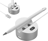 MoKo Charging Stand Adapter Compatible Apple Pencil 1st Generation, iPad Pencil Charger Apple Pen Holder Charging Dock Station with Display Screen USB Port Fit iPad 9th/8th/Pro/Air/Mini,GradientPurple