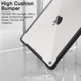 MoKo Case Fit New iPad 9th Generation 2021/iPad 10.2 2020/2019, Anti-Scratch Transparent Hard PC Clear Back,Shock Absorption Flexible TPU Soft Edge Bumper Slim Protective Case for iPad 10.2, Black