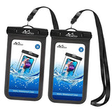 MoKo Waterproof Phone Pouch Holder [2 Pack], Underwater Cellphone Case Dry Bag with Lanyard Armband Compatible with iPhone 13/13 Pro Max/iPhone 12/12 Pro Max/11 Pro Max, X/Xr/Xs/SE 3, Samsung S21/S10