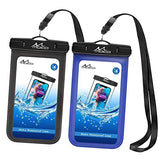 MoKo Waterproof Phone Pouch Holder [2 Pack], Underwater Cellphone Case Dry Bag with Lanyard Armband Compatible with iPhone 13/13 Pro Max/iPhone 12/12 Pro Max/11 Pro Max, X/Xr/Xs/SE 3, Samsung S21/S10