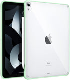 MoKo Case Fit iPad Air 5th/4th Generation 10.9 Inch 2022/2020 - Slim Transparent Hard PC Clear Back Cover, Flexible TPU Shell with Air-Pillow Edge Bumper, Support Apple Pencil 2 Charging, Green