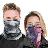MoKo Winter Neck Gaiter Face Mask Women Men,2 Pack Bandana UV Sun Protection Windproof Face Cover Scarf Balaclava for Skiing