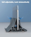 Vertical Laptop Stand Holder, MoKo Laptop Rack Gravity Self-Locking Dock Base, Space-Saving Desk Organizer Notebook Stand Compatible with Tablets/Books/Laptops (Up to 17"), Gray