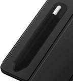 MoKo Pencil Case Holder Sticker Fit Apple Pencil 1st/2nd Generation, Elastic Pencil Pouch PU Leather Adhesive Sleeve Fit iPad 9th/8th Gen, iPad Air 5/4, iPad Pro 11&12.9, iPad Mini 6,Silver Gray