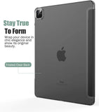 MoKo Case Fit iPad Pro 11 Inch 2020 (2nd Gen) 2018 (1st Gen), [Support Apple Pencil 2nd Charging] Slim Lightweight Translucent Shell Protective Smart Cover Fit iPad Pro 11, Auto Wake/Sleep,Black