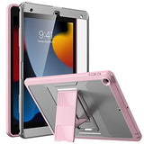 MoKo iPad 10.2 Inch Case for iPad 9th Generation 2021/ iPad 8th Generation 2020/ iPad 7th Generation 2019, [Heavy Duty] Shockproof Full Body Protective Cover with Built-in Screen Protector, Dark Blue