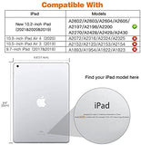 MoKo Case for New iPad 9th/8th/7th Gen Case (2021/2020/2019), Soft TPU Translucent Frosted Back Cover Slim Shell Protective Case with Stand for iPad 10.2 inch,Auto Wake/Sleep,Peach Blossom