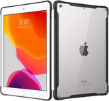 MoKo Case Fit New iPad 9th Generation 2021/iPad 10.2 2020/2019, Anti-Scratch Transparent Hard PC Clear Back,Shock Absorption Flexible TPU Soft Edge Bumper Slim Protective Case for iPad 10.2, Red