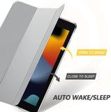 MoKo iPad 10.2 Case for iPad 9th Generation 2021/ iPad 8th Generation 2020/ iPad 7th Generation 2019, Slim Stand Hard Back Shell Smart Cover Case for iPad 10.2 inch, Auto Wake/Sleep, Silver