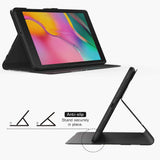MoKo Case Fit Samsung Galaxy Tab A 8.0 T290/T295 2019 Without S Pen Model, Premium Light Weight Stand Folio Shock Proof Cover Case for Galaxy Tab A 8.0 T290/T295 2019 Tablet, Black & White Magnolia