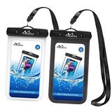 MoKo Waterproof Phone Pouch Holder [2 Pack], Underwater Cellphone Case Dry Bag with Lanyard Armband Compatible with iPhone 13/13 Pro Max/iPhone 12/12 Pro Max/11 Pro Max, X/Xr/Xs/SE 3, Samsung S21/S10