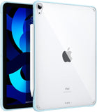 MoKo Case Fit iPad Air 5th/4th Generation 10.9 Inch 2022/2020 - Slim Transparent Hard PC Clear Back Cover, Flexible TPU Shell with Air-Pillow Edge Bumper, Support Apple Pencil 2 Charging, Green