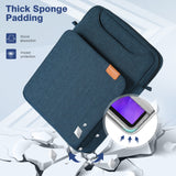 MoKo 9-11" Tablet Shoulder Sleeve Bag with Concealed Hand Strap for iPad Pro 11 2021-2018, iPad 10.2, iPad Air 4 10.9, iPad 9.7, Surface Go 3/2, Galaxy Tab A 10.1, Polyester Ipad Carrying Bag , Indigo