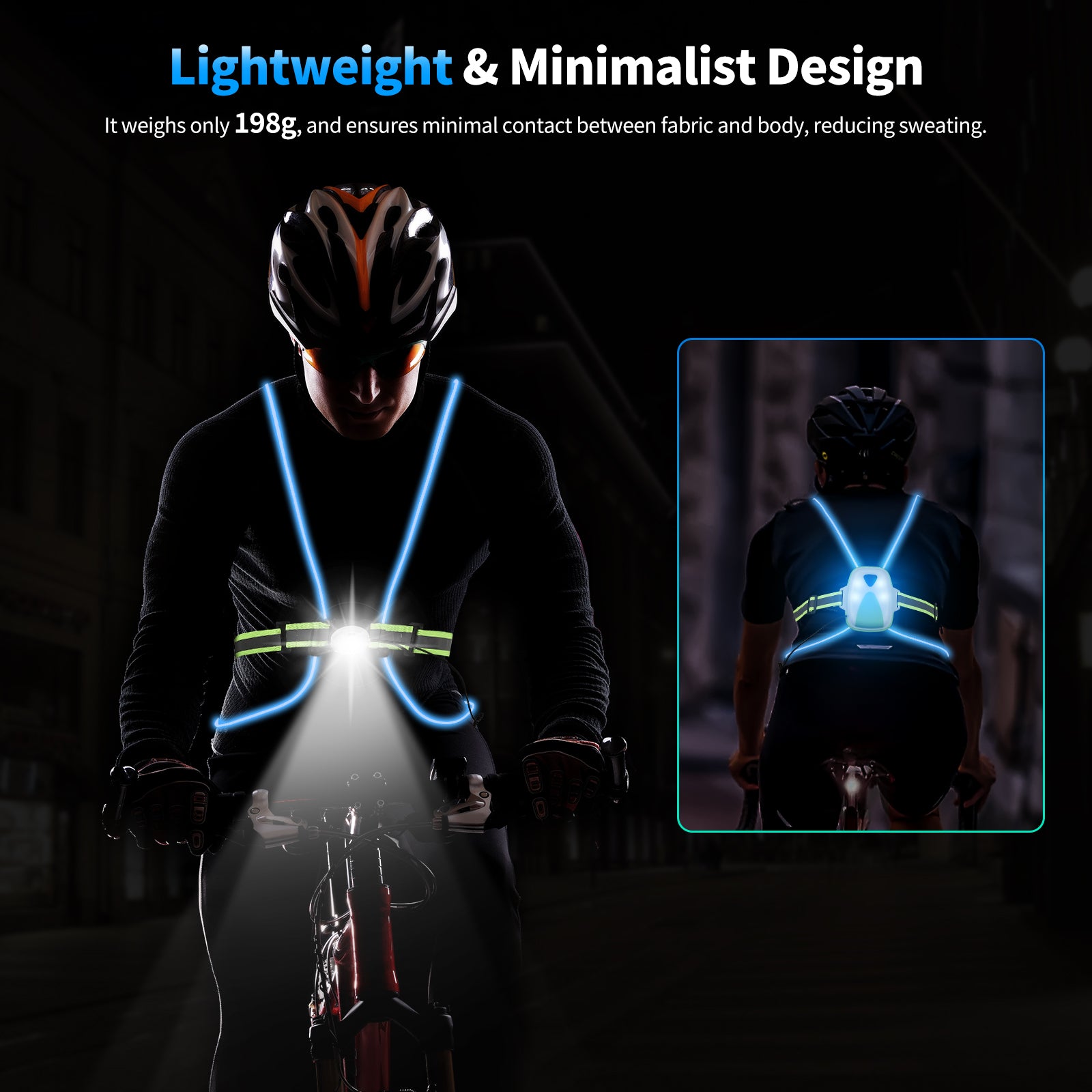 Warning vest bicycle motorcycle reflector safety vest light vest vest  stretchabl