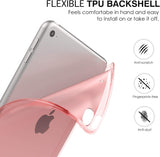 MoKo Case Fit iPad Mini 5 2019 (5th Generation 7.9-inch) iPad Mini 4, Slim Smart Shell Stand Folio Protective Cover with Soft TPU Translucent Frosted Back, Auto Wake/Sleep - Rose Gold