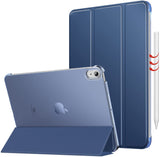 MoKo Case for iPad Air 5th Generation 2022/ iPad Air 4th Generation 2020 10.9 Inch, Trifold Stand Cover with Hard PC Back, Support Touch ID, iPad 2nd Pencil Charging, Auto Wake/Sleep, Blue Starry Sky