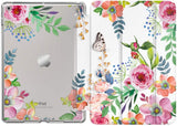 MoKo Case for New iPad 9th/8th/7th Gen Case (2021/2020/2019), Soft TPU Translucent Frosted Back Cover Slim Shell Protective Case with Stand for iPad 10.2 inch,Auto Wake/Sleep,Peach Blossom