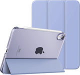 MoKo Case Fit New iPad Mini 6 2021 (6th Generation, 8.3-inch) - Slim Lightweight Hard Clear Back Shell Stand Cover with Translucent Frosted Back Protector, with Auto Wake/Sleep, Marble Gold Purple