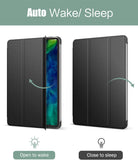 MoKo Case Fit iPad Pro 11 Inch 2020 (2nd Gen) 2018 (1st Gen), [Support Apple Pencil 2nd Charging] Slim Lightweight Translucent Shell Protective Smart Cover Fit iPad Pro 11, Auto Wake/Sleep,Black