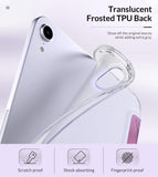 MoKo Case Fit New iPad Mini 6 2021 (6th Generation 8.3 inch), Soft TPU Translucent Frosted Back Cover Slim Smart Shell Stand Folio Case for iPad Mini, Auto Wake/Sleep, Marble Gold Purple