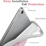 MoKo Case Fit iPad Pro 12.9 2017/2015 with Apple Pencil Holder - Slim Lightweight Smart Shell Stand Cover Case with Auto Wake/Sleep Fit Apple iPad Pro 12.9 inch Tablet (1st & 2nd Gen),Pink Marble