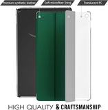 MoKo Case for Amazon Fire HD 10 Tablet (7th and 9th Generation, 2017 and 2019 Release) 10”, Smart Shell Stand Cover with Translucent Frosted Back for Fire HD 10.1 Inch - Pine Forest Green