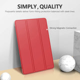 MoKo Case Fit New iPad Mini 5 2019/Mini 4 2015 (5th/4th Generation 7.9 inch), Slim Lightweight Smart Shell Stand Cover with Translucent Frosted Back Protector, with Auto Wake/Sleep,Red