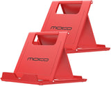 MoKo 2 Pack Phone/Tablet Stand, Foldable Desktop Holder for 4-11" Devices, Fit with iPhone 13 Pro Max/13, iPhone 12/12 pro Max/11, iPad Air 4/Mini 6 2021, iPad 9th 10.2, Galaxy S20, Black & Blue