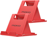 MoKo 2 Pack Phone/Tablet Stand, Foldable Desktop Holder for 4-11" Devices, Fit with iPhone 13 Pro Max/13, iPhone 12/12 pro Max/11, iPad Air 4/Mini 6 2021, iPad 9th 10.2, Galaxy S20, White + Black