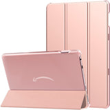 MoKo Case Fits Kindle Fire HD 8 & 8 Plus Tablet (10th Generation, 2020 Release), Smart Shell Stand Cover with Translucent Frosted Back - Rose Gold