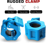 MoKo Clamps Collars, Quick Release Pair of Locking 1 inch or 2 inch Professional Weight Locks Collar Clips Great for Workout, Weightlifting, Fitness & Strength Training