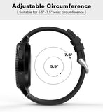 MoKo Band Compatible with Samsung Galaxy Watch 3 45MM/Galaxy Watch 46MM/Gear S3 Classic/Frontier/Huawei Watch 3 Pro, 22mm Silicone Adjustable Replacement Strap, Black