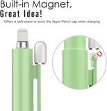 MoKo Holder Case Fit Apple Pencil 1st Gen, Retractable Tip Cap Fit New iPad 9th Generation 2021, iPad 8th Gen 2020/7th Gen 2019, iPad 6th 9.7 2018, iPad Mini 5th Gen Pencil Case Pencil, Green