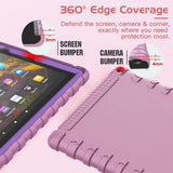 MoKo Case Fit Fire HD 10 and Fire HD 10 Plus Tablet (Only 11th Generation, 2021 Release), Slim Light Weight Shock Proof Soft Silicone Back Cover with Protective Edge Coverage, Purple