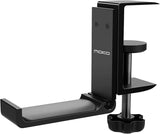 MoKo Headphone Stand, Universal Aluminum Headphone Foldable Hanger Adjustable Headset Stand Clamp Mount Desk Hook Holder for All Headphone Sizes, Sennheiser, Audio-Technica, PS5 Gaming Headset- Black