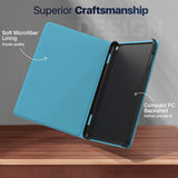 MoKo Case Fits Kindle Fire HD 8 & 8 Plus Tablet (10th Generation, 2020 Release), Magnetic Stand Folio Case, Multiple Viewing Angles and Auto Wake/Sleep - Cloud Blue