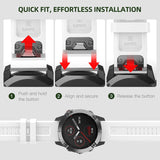 MoKo Watch Band Compatible with Garmin Fenix 7 Sapphire Solar/Solar/Fenix 6 Pro/5/5 Plus/Forerunner 935/945/Approach S60, Soft Silicone Replacement Strap Quick Release Fit 22mm Sport Strap, White