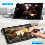 MoKo Case Fit Samsung Galaxy Tab A 10.1 2019 T510 T515 T517,Ultra Lightweight Slim Smart Hard Shell Stand Cover Folio Case for Galaxy Tab A 10.1 inch SM-T510/SM-T515 2019 Tablet - Black&White Magnolia