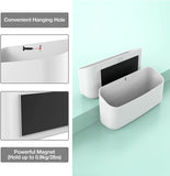 MoKo Magnetic Dry Erase Marker Holder, Widen Magnetic Marker Pen Storage for Whiteboard, Refrigerator, Locker, Laundry Storage Basket Lint Holder Bin for Dryer, Washing Machine, White
